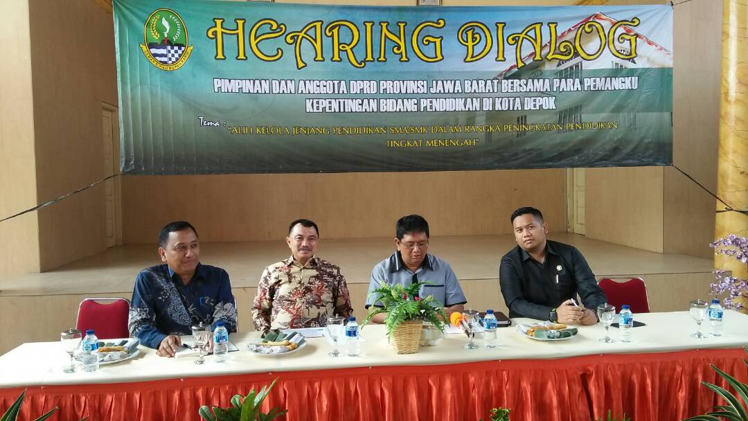 DPRD Jabar Gelar Hearing Di Depok, Alih Kelola SMA/SMK Jadi Bahasan Utama