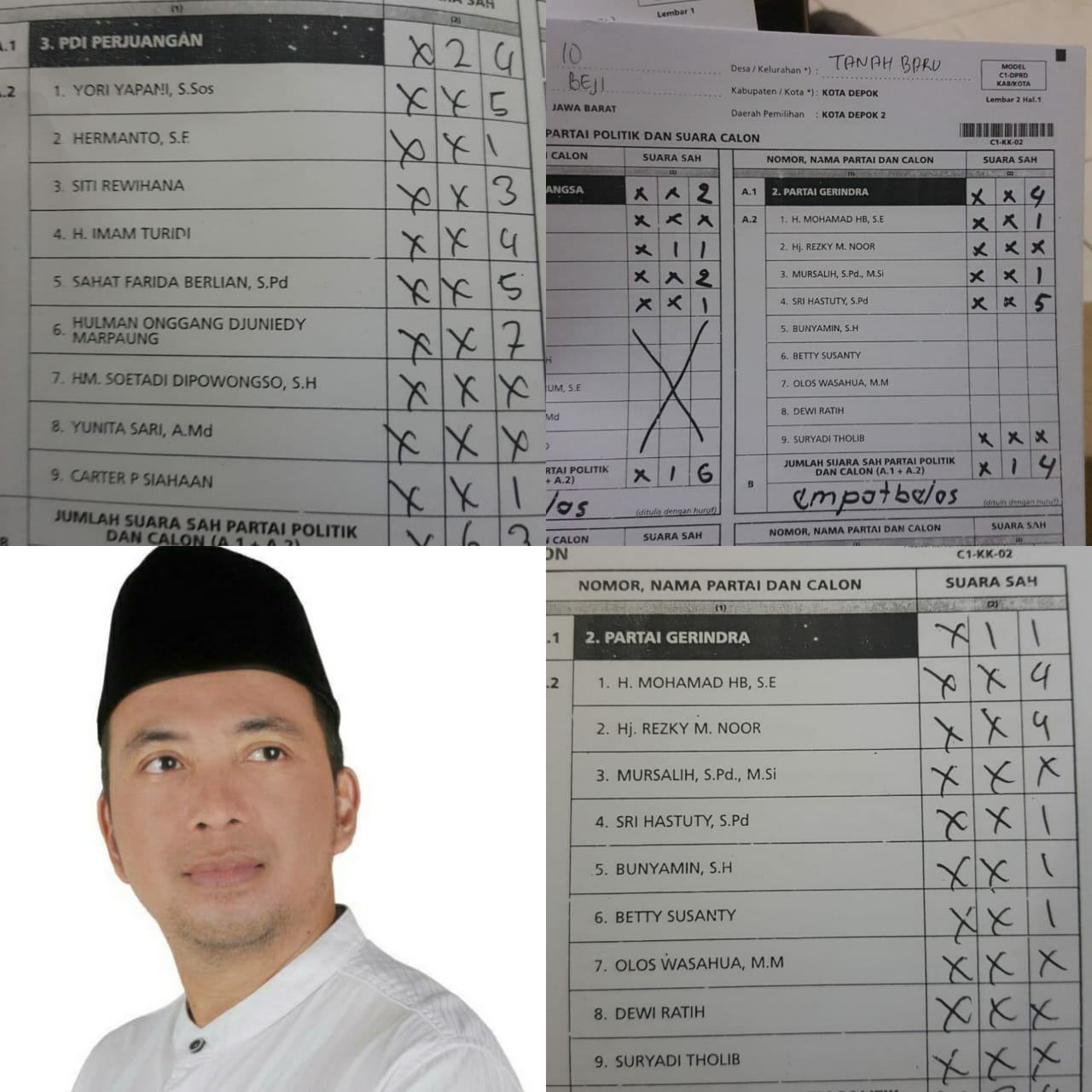 PPP Depok Cium Aroma Penggelembungan Suara Parpol Tertentu di Dapil BCL