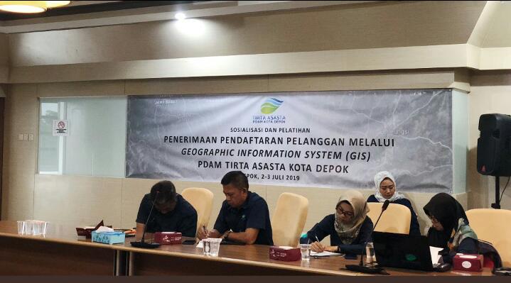 PDAM Depok Gelar Sosialisasi Dan Pelatihan Penerimaan Pendaftaran Pelanggan Melalui GIS