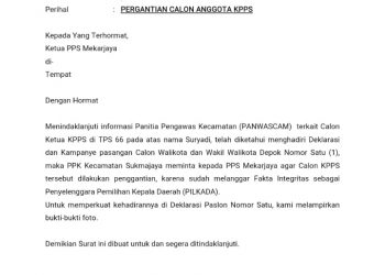 Calon KPPS Heran Pemberhentiannya Sepihak oleh PPS Kelurahan Mekarjaya
