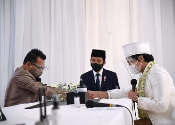 Presiden Joko Widodo Dan Ibu Negara Iriana, Hadiri Akad Nikah Aurel Dan Atta