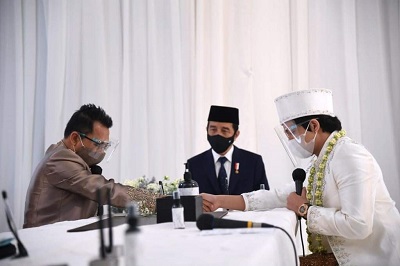 Presiden Joko Widodo Dan Ibu Negara Iriana, Hadiri Akad Nikah Aurel Dan Atta