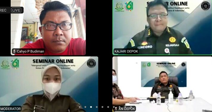 Gelar Seminar Online, Kejari Depok Berharap Kejaksaan Lebih Dekat Ke Masyarakat