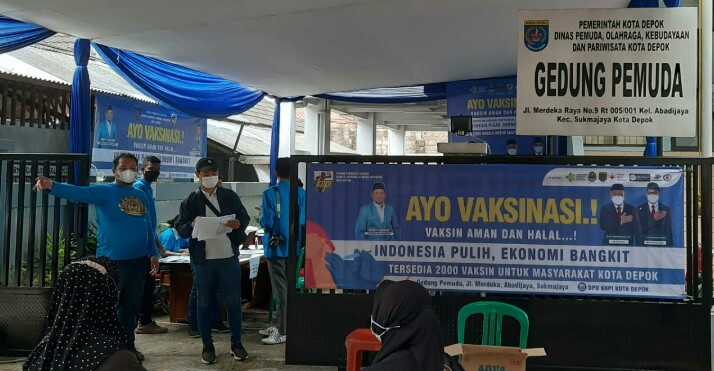 4 Hari, KNPI Depok Gelar Vaksin Gratis Kepada Masyarakat