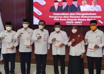 PMI Depok 2022-2027 Dilantik, Dudi Miraz Kembali Emban Jabatan Ketua
