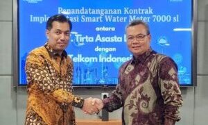 Gandeng Lagi Telkom Indonesia, Tirta Asasta Aktifkan Smart Water Meter untuk 8000 SL