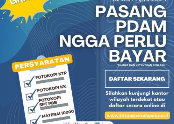 Minat Masyarakat Tinggi, Tirta Asasta Perpanjang Program Gratis Biaya Penyambungan