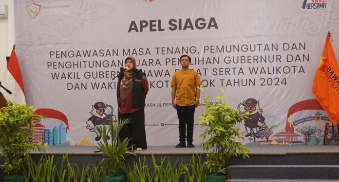 Mpok Nina Pimpin Apel Siaga Jelang Pemungutan Suara Pilkada Depok 2024