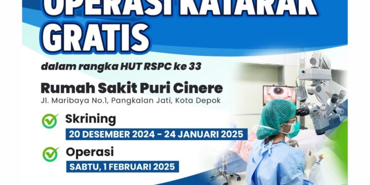 Melihat adalah Anugerah, Rumah Sakit Puri Cinere akan Adakan Bakti Sosial Operasi Katarak