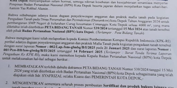 Gelombang Depok Ultimatum BPN Depok, Hentikan Proses Sertifikat Tanah Rawa Rp15,1 M