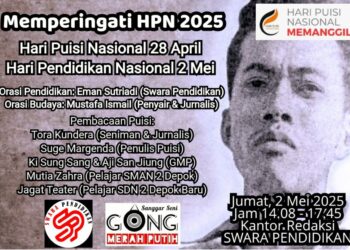 Penyair, Pelajar, Aktivis dan Jurnalis Kompak Peringati Hari Puisi Nasional dan Hardiknas 2025 di Kota Depok