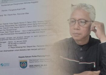 Satpol PP Depok Akhirnya Hentikan Aktivitas Koat Coffee. Gedor Tunggu Respon Sekda