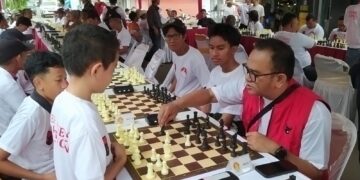 Jaring Bibit Atlet Muda, Fransiscus Samosir Gelar Street Chess Competition di HUT ke-53 PDIP